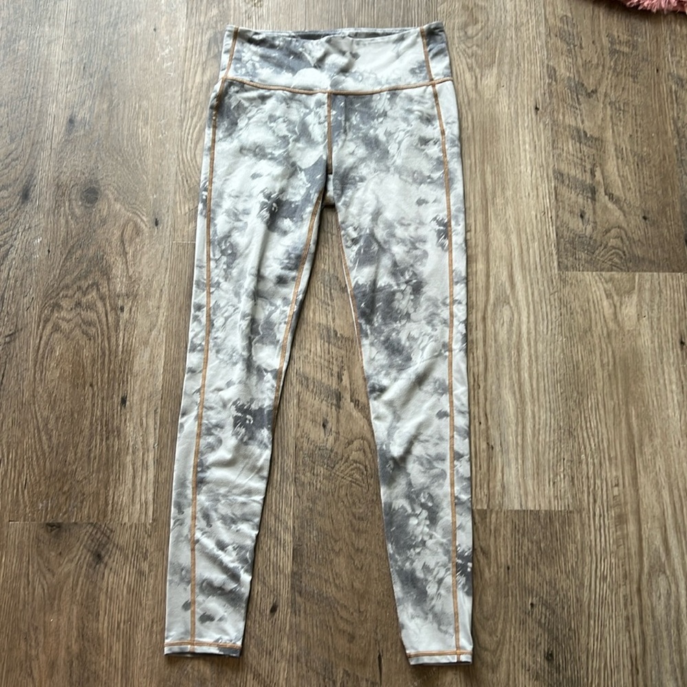 Athleta Grey Tie Dye Leggings